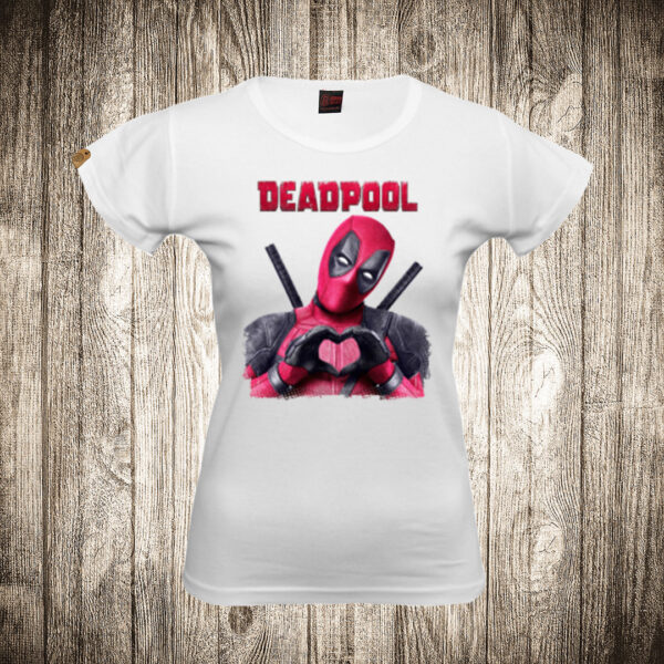 zenska majica boja bela slika deadpool 3