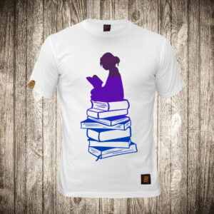 Devojka čita ( knjiga ) silueta