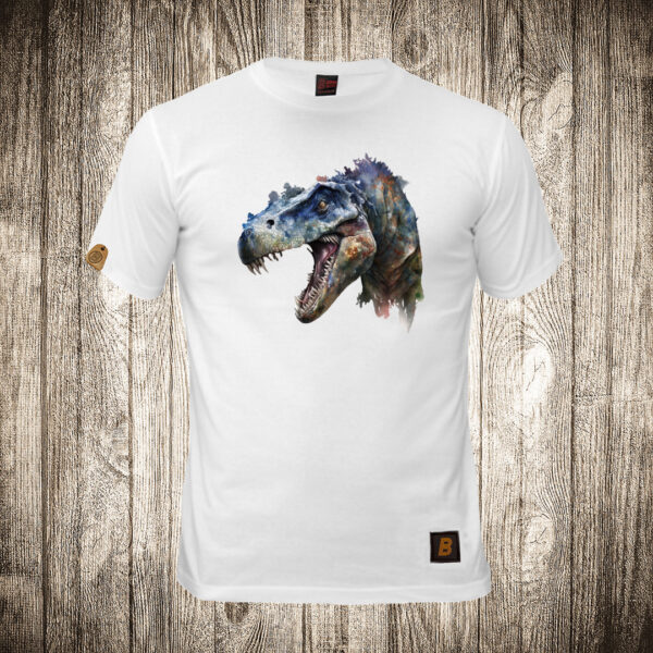 decija majica boja bela slika dinosaurus vodene boje