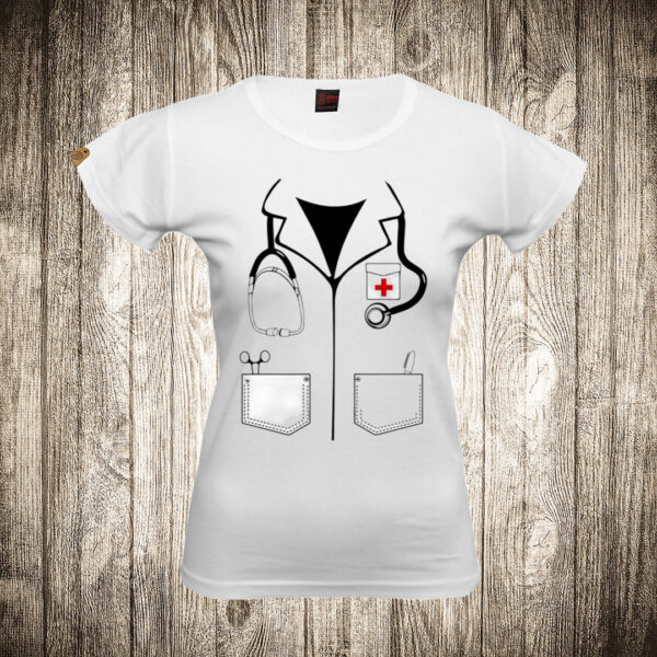 zenska majica boja bela slika doktorska uniforma medicina