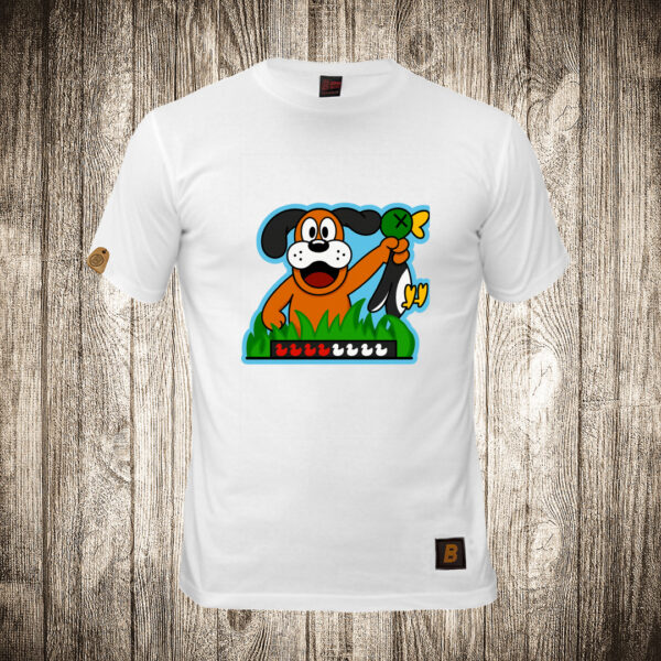 decija majica boja bela slika duck hunter pas