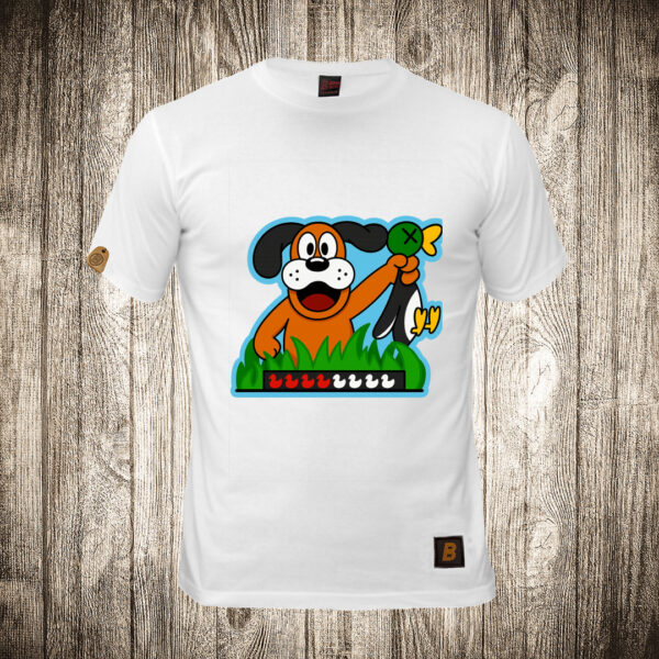 muska majica boja bela slika duck hunter pas