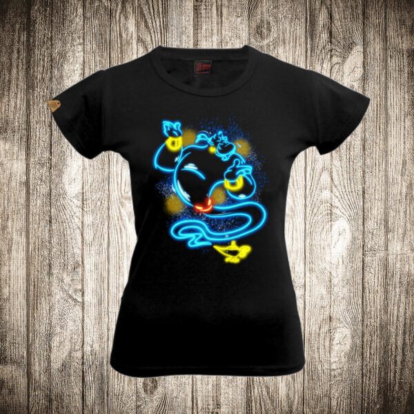 zenska majica boja crna slika duh iz lampealadinsilueta