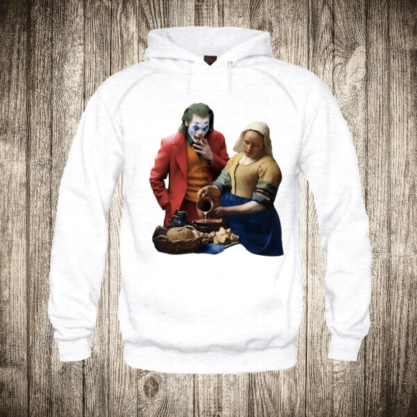 duks sa kapuljacom boja bela slika dzoker joker i umetnina