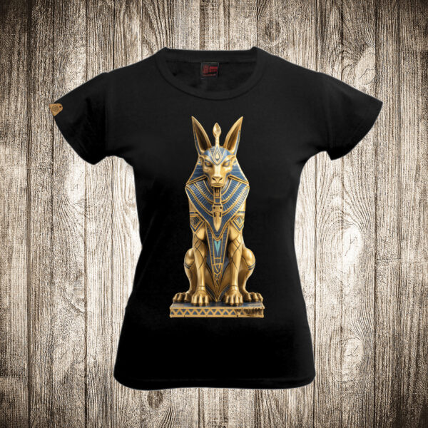 zenska majica boja crna slika egipat anubis
