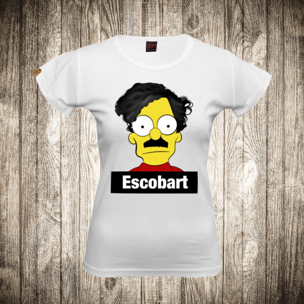 zenska majica boja bela slika escobart escobar i bart