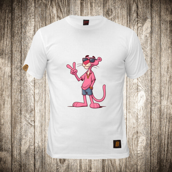 muska majica boja bela slika fensi pink panter moda
