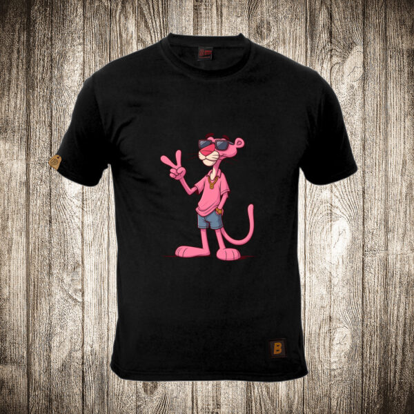 muska majica boja crna slika fensi pink panter moda