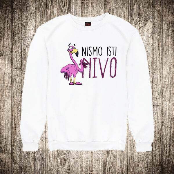 duks bez kapuljace boja bela slika flamingos nismo isti nivo