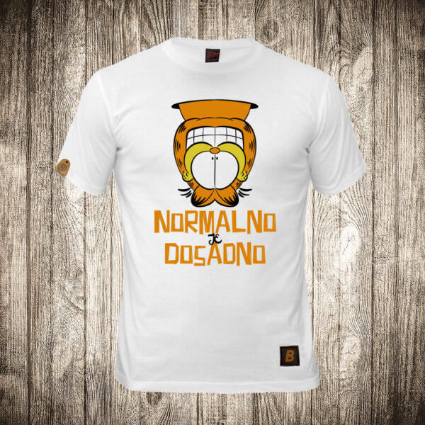 decija majica boja bela slika garfild normalno je dosadno