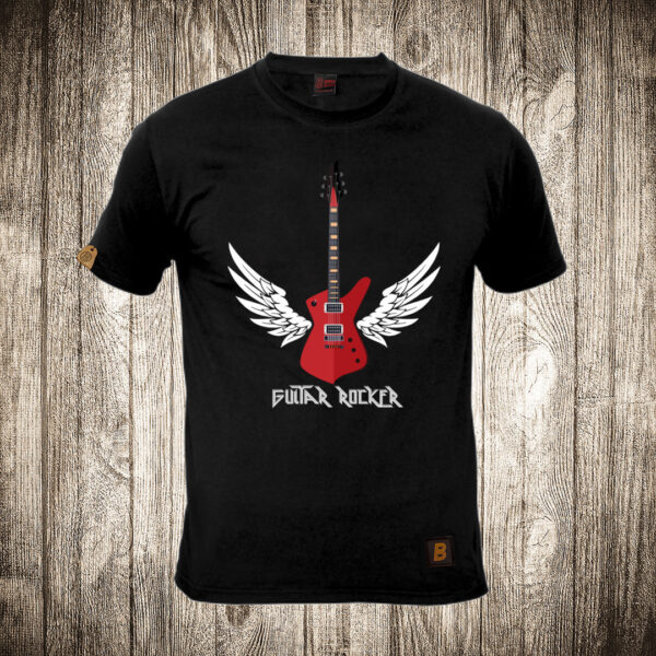 muska majica boja crna slika gitara 13 roker
