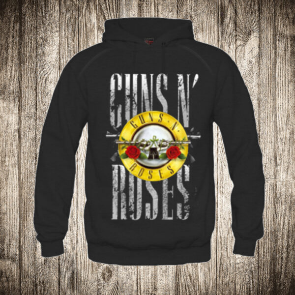 duks sa kapuljacom boja crna slika guns and roses 2