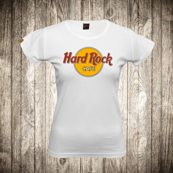 zenska majica boja bela slika hard rock cafe