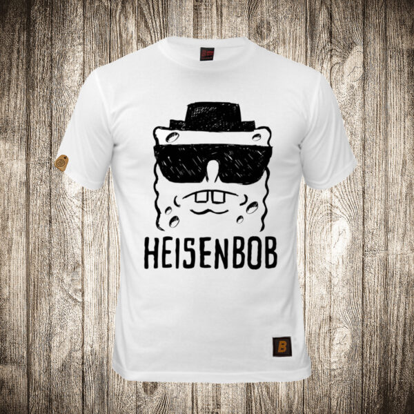 muska majica boja bela slika heisenbob heisenberg i sundjer bob
