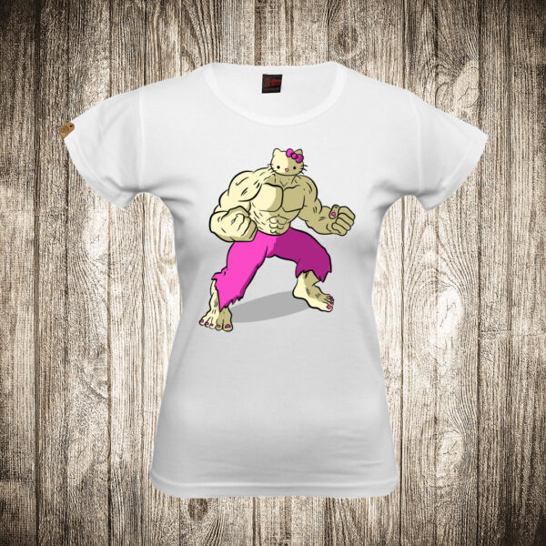 zenska majica boja bela slika hello kitty bilder teretana