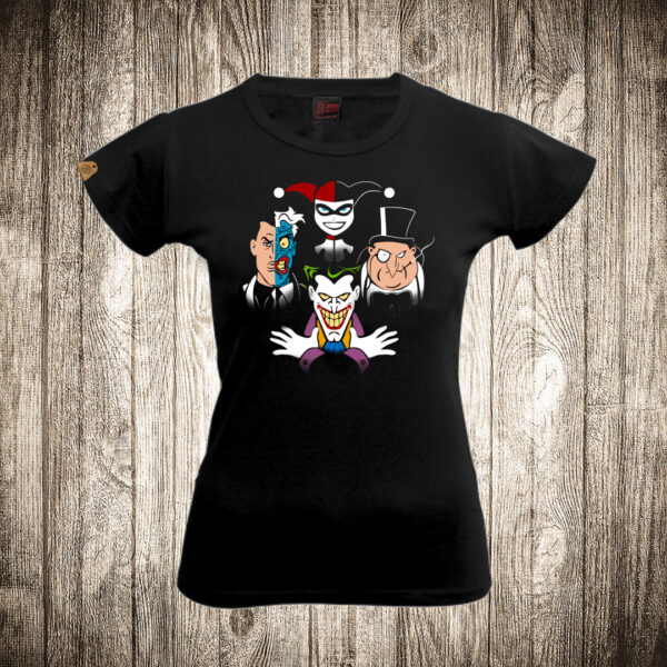 zenska majica boja crna slika dzoker joker i ekipa