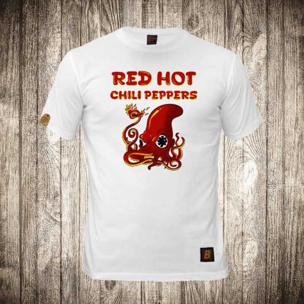 decija majica boja bela slika hobotnica red hot chilli peppers rhcp