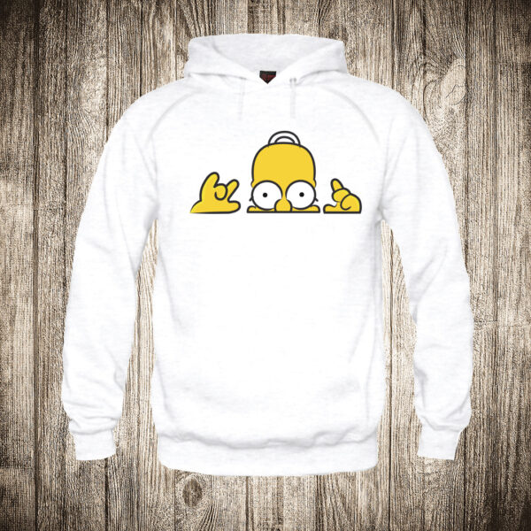 duks sa kapuljacom boja bela slika homer 9 simpsonovi
