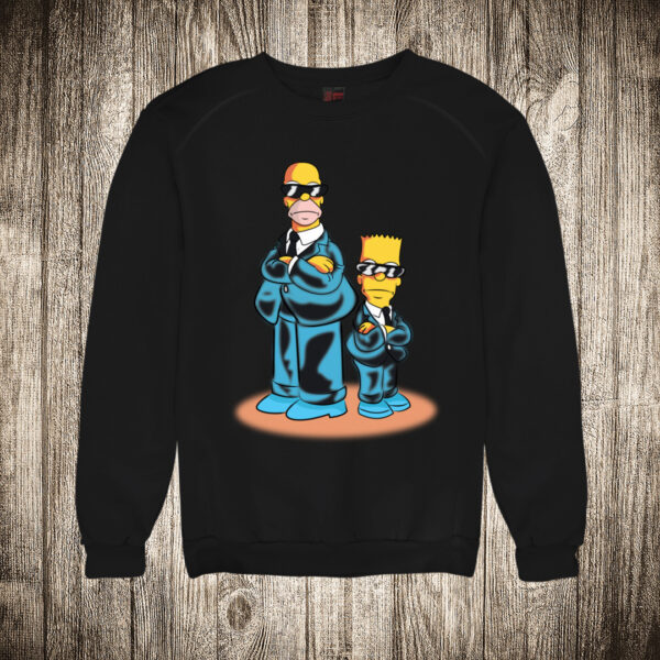 duks bez kapuljace boja crna slika homer i bart simpson ljudi u crnom