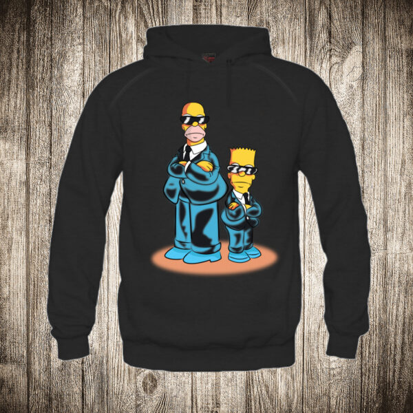 duks sa kapuljacom boja crna slika homer i bart simpson ljudi u crnom