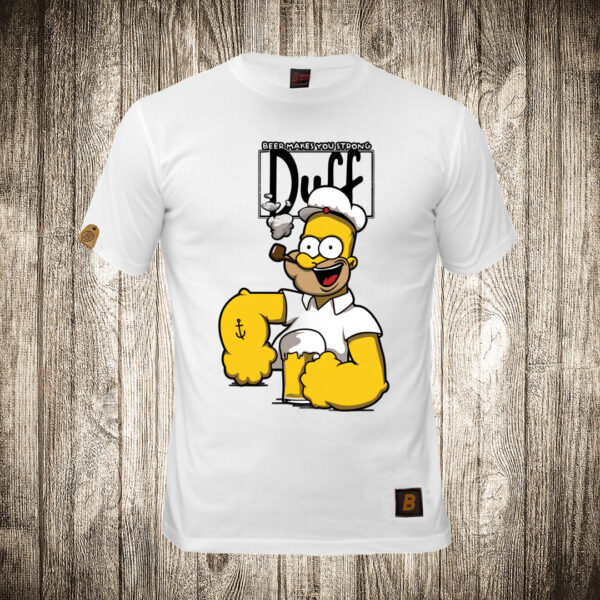 decija majica boja bela slika homer kao popaj