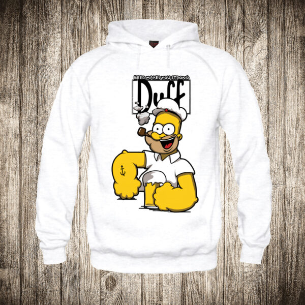 deciji duks boja bela slika homer kao popaj