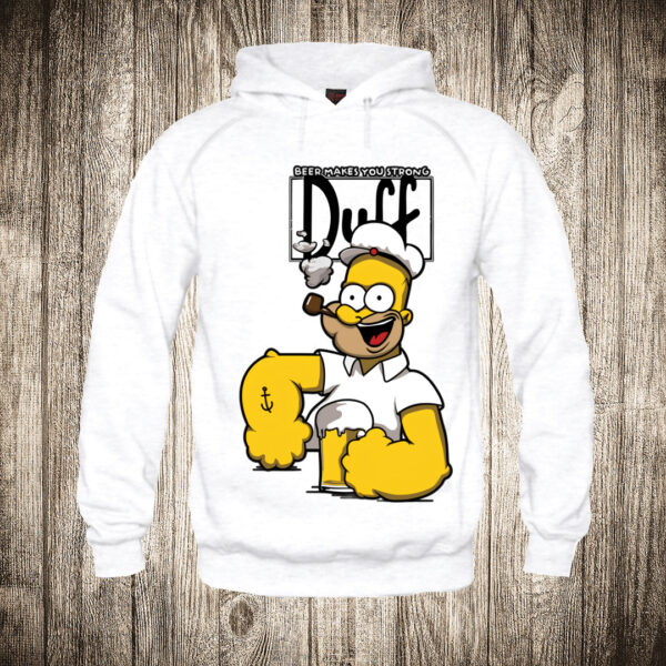 duks sa kapuljacom boja bela slika homer kao popaj