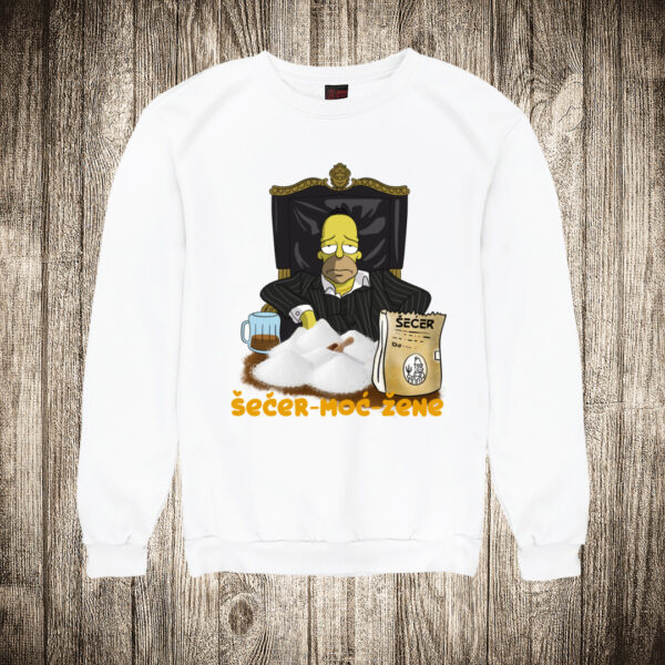 duks bez kapuljace boja bela slika homer kao scarface secer moc zene