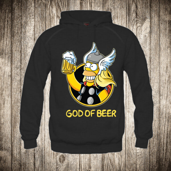 duks sa kapuljacom boja crna slika homer simpson god of beer