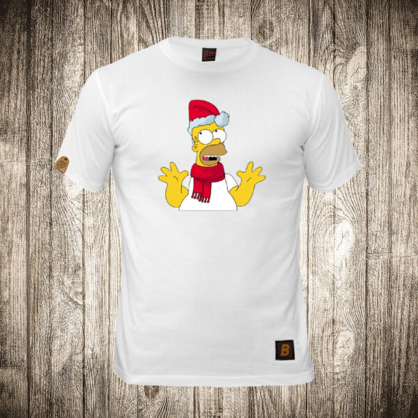 decija majica boja bela slika homer simpson kao deda mraz nova godina