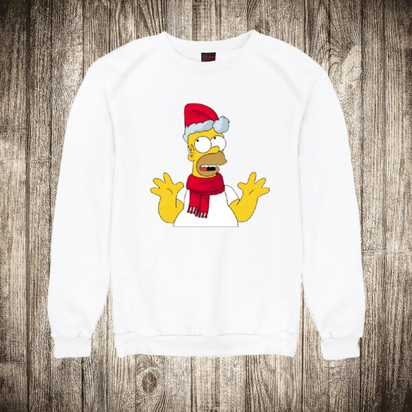 duks bez kapuljace boja bela slika homer simpson kao deda mraz nova godina