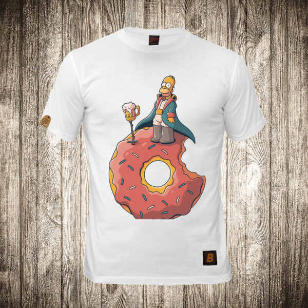 muska majica boja bela slika homer simpson kao mali princ