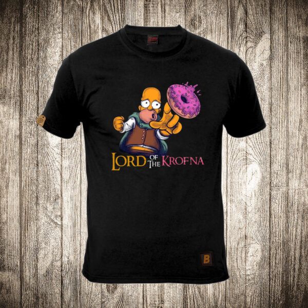 muska majica boja crna slika homer simpson lord of the krofna