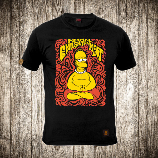 muska majica boja crna slika homer simpson meditira yoga majstor