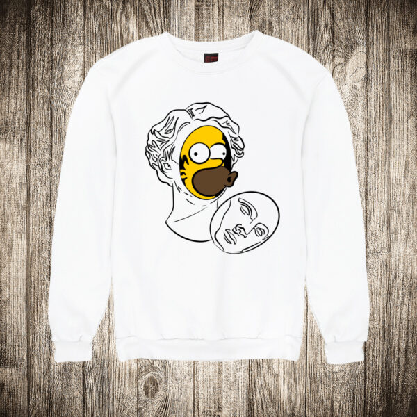 duks bez kapuljace boja bela slika homer simpson statua