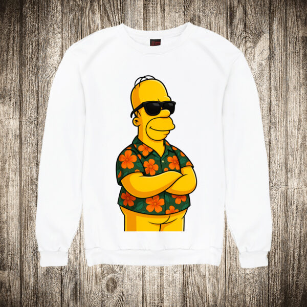 duks bez kapuljace boja bela slika homer simpson u letnjem fazonu
