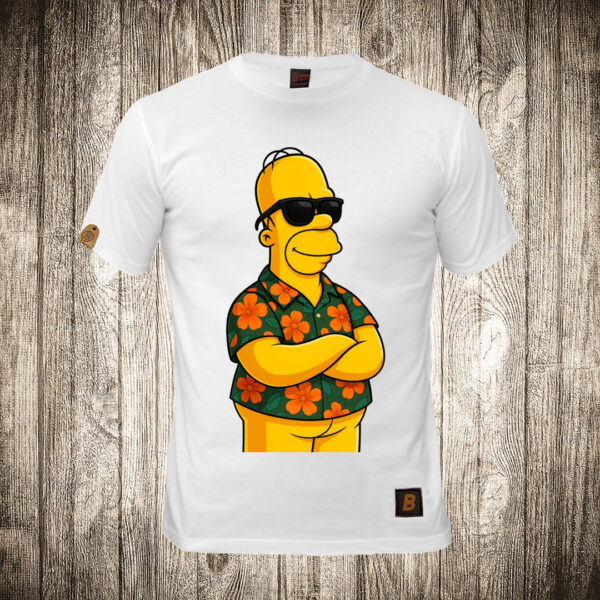 muska majica boja bela slika homer simpson u letnjem fazonu