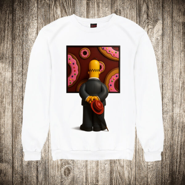 duks bez kapuljace boja bela slika homer simpson umetnost krofna