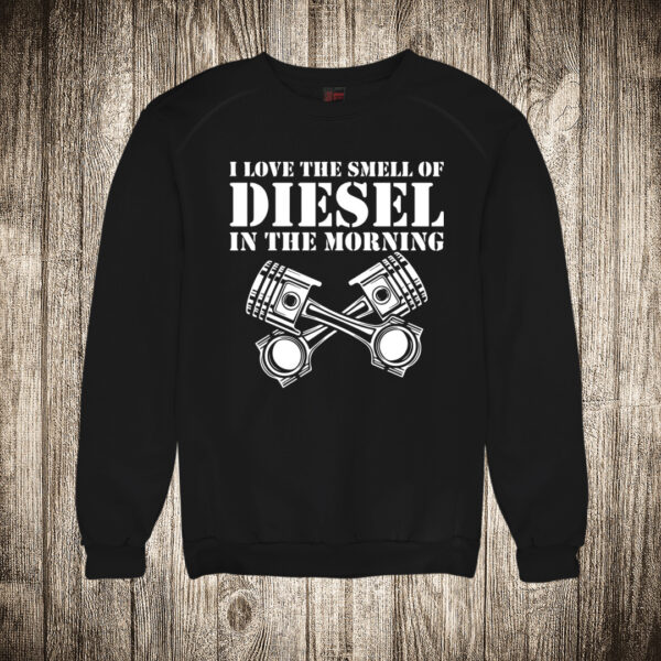 duks bez kapuljace boja crna slika i love smell of diesel