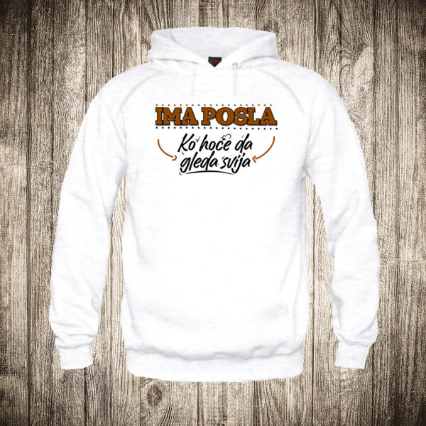 deciji duks boja bela slika ima posla ko hoce da gleda svoje