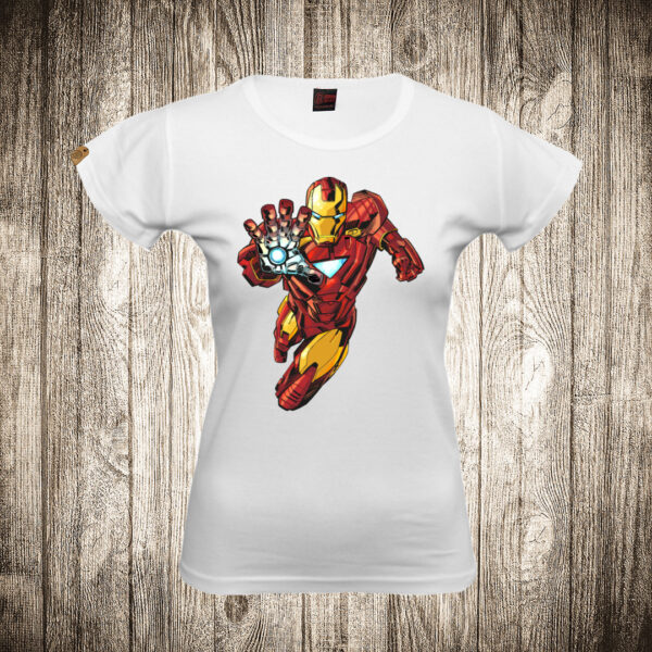 zenska majica boja bela slika ironman 3