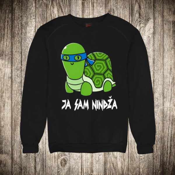 duks bez kapuljace boja crna slika ja sam nindza kornjaca