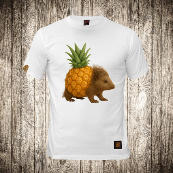 muska majica boja bela slika jez ananas