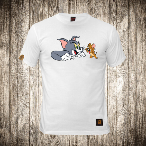 muska majica boja bela slika tom and jerry tom i dzeri