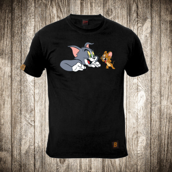 muska majica boja crna slika tom and jerry tom i dzeri