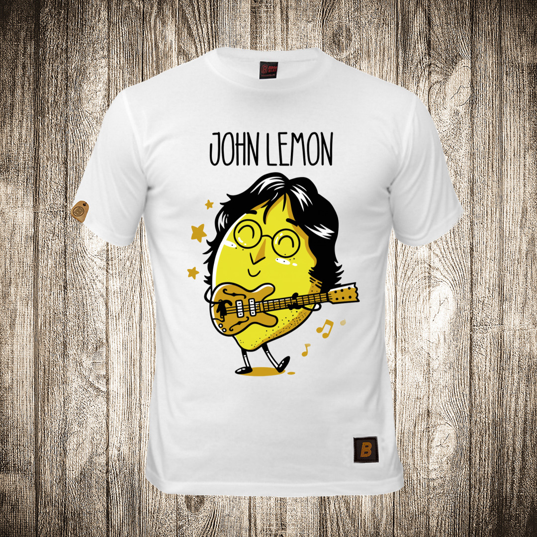 Muška majica bele boje sa motivom John Lemon muska majica boja bela slika john lemon