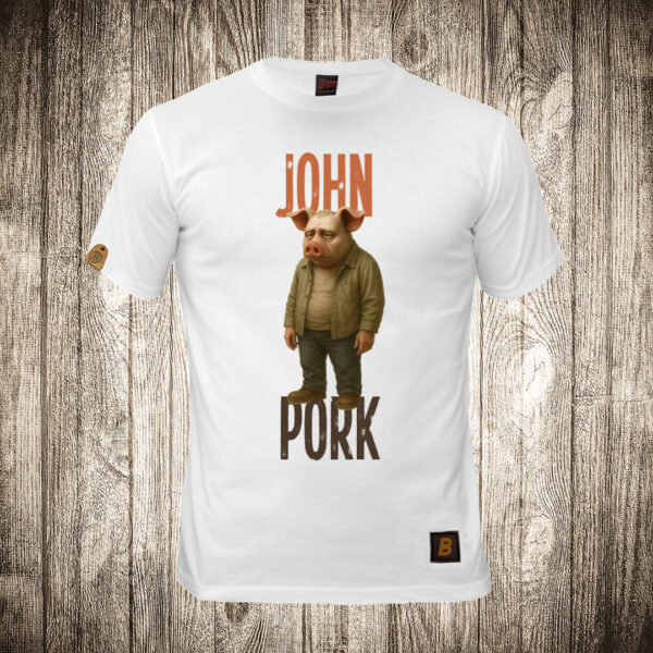 decija majica boja bela slika john pork brain rot