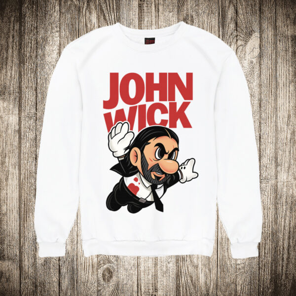 duks bez kapuljace boja bela slika john wick crtani 1