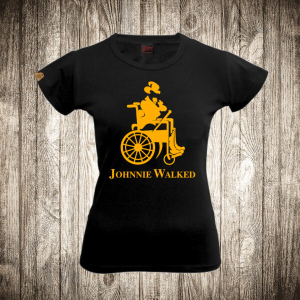 zenska majica boja crna slika johnnie walked viski johnnie walker