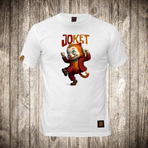decija majica boja bela slika joket joker macka